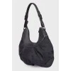 Textile-leather tote bag