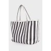 Black and white striped bag