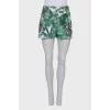 Shorts with green print