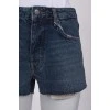 Denim shorts with tag