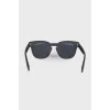 Matte sunglasses with rhinestones