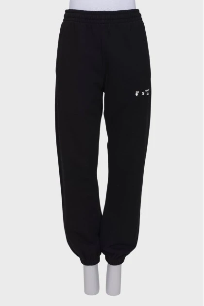 Black pants with elastic