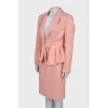 Pink suit with a skirt