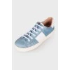 Light blue glitter sneakers
