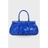 Blue embossed bag