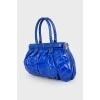 Blue embossed bag