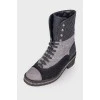Embellished mid-heel boots