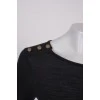 Black longsleeve with golden buttons