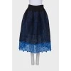 Black and blue patterned skirt
