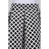 Black and white skirt with geometric pattern