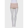 Knitted shorts with lurex