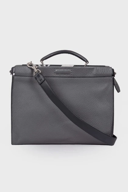 Gray men's briefcase