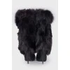 Boots with fur stiletto heels