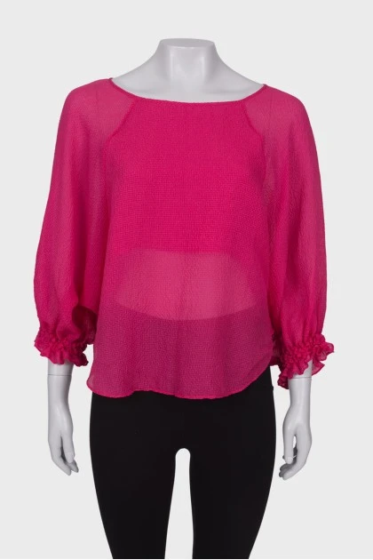 Pink loose fit blouse