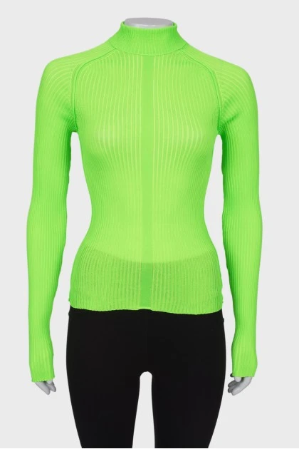 Bright green golf with a pattern