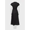 Black fringed maxi dress