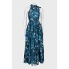 Blue floral maxi dress