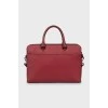 Burgundy briefcase bag
