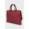 Burgundy briefcase bag