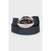 Navy blue leather belt