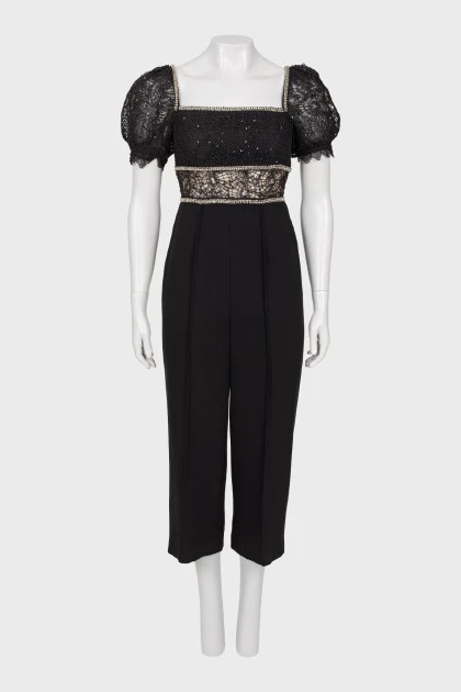 Jumpsuit with embellished top