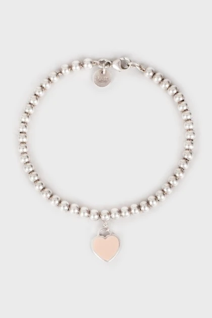 Silver bracelet with pendant 