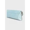 Embossed leather clutch