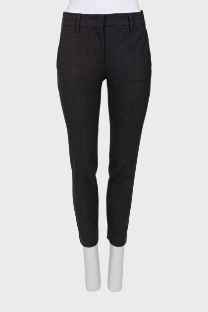 Dark gray wool trousers