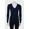 Navy blue wool sweater