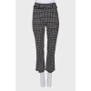 Black and white check  trousers