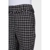 Black and white check  trousers