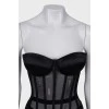 Translucent black corset