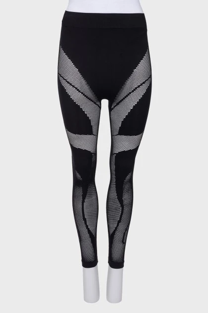 Black patterned leggings