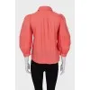 Pink lantern sleeve shirt