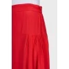 Red loose fitting skirt