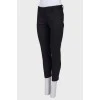 Black low rise trousers