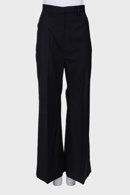 Navy blue palazzo trousers