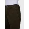 Khaki trousers with pockets