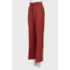 Red high waist trousers
