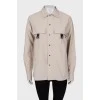 Beige shirt with tag