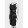 Black and white perforated dress