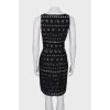 Black and white perforated dress