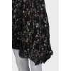 Silk skirt in floral print