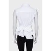 White blouse with ties