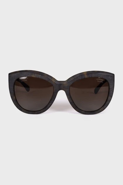 Dark brown print sunglasses