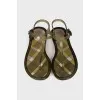 Green silicone sandals