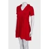 Red loose mini dress