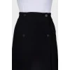 Black mini skirt with buttons