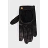 Leather gloves with tag