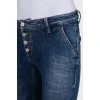 Low rise jeans with buttons